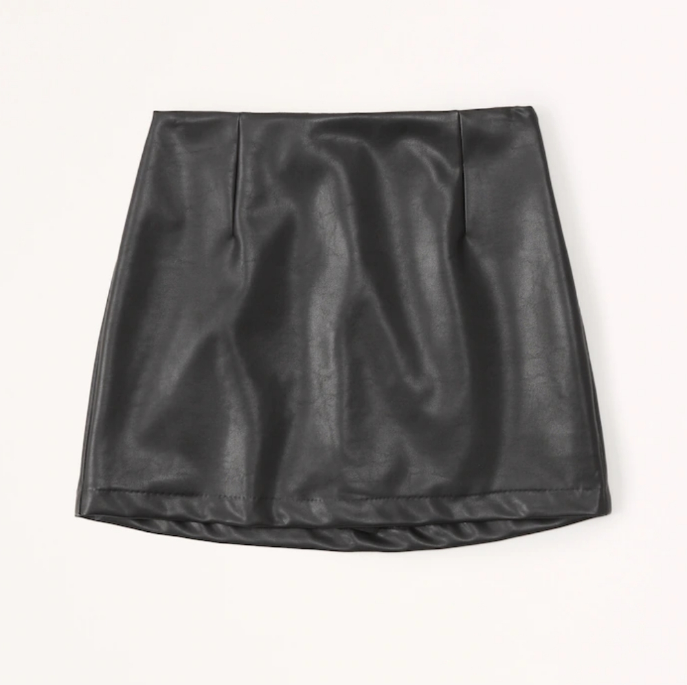 ABERCROMBIE & FITCH: Vegan Leather Mini Skort